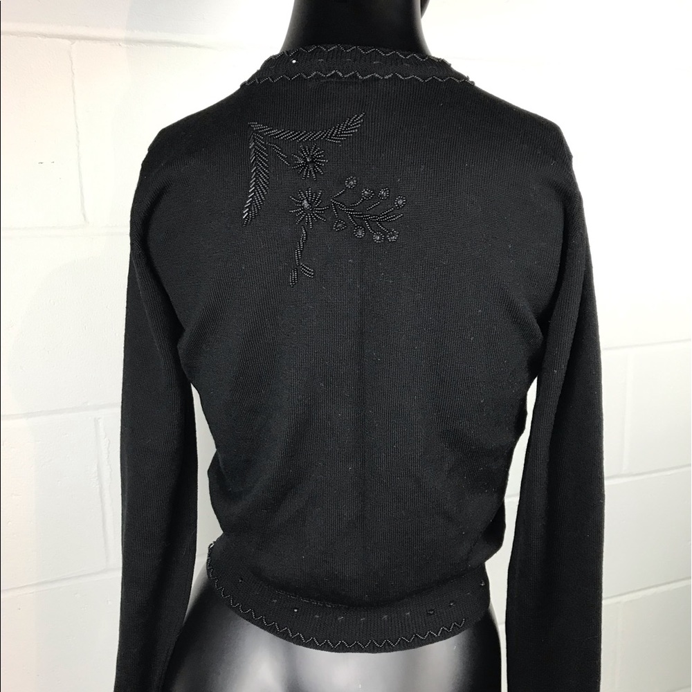 The Limited Black Bead Cardigan Sweater Small - Picture 5 of 8